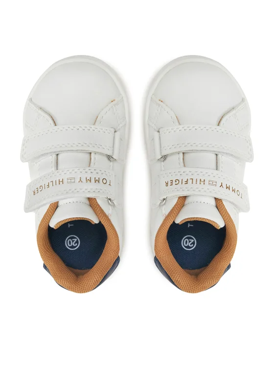 Tommy Hilfiger sneakers in ecopelle con velcro bianco T1X9-33835-1355 X336 Tommy Hilfiger 