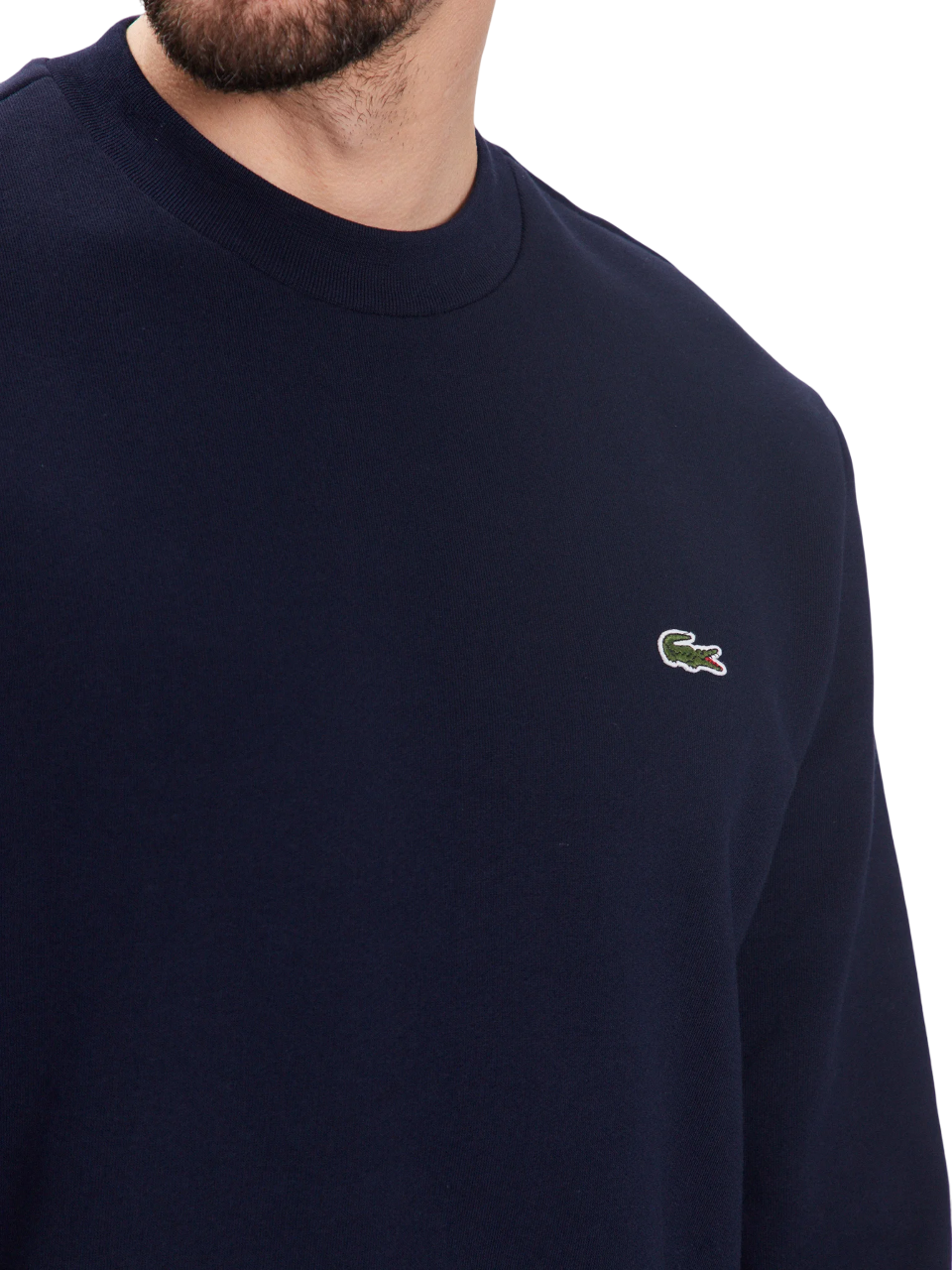 Lacoste felpa uomo in pile blu SH9608 166 LACOSTE 
