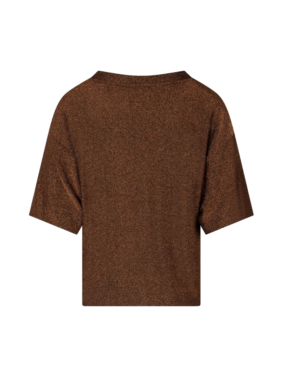 Lola by Sandro Ferrone T-shirt manica corta in lurex bronzo