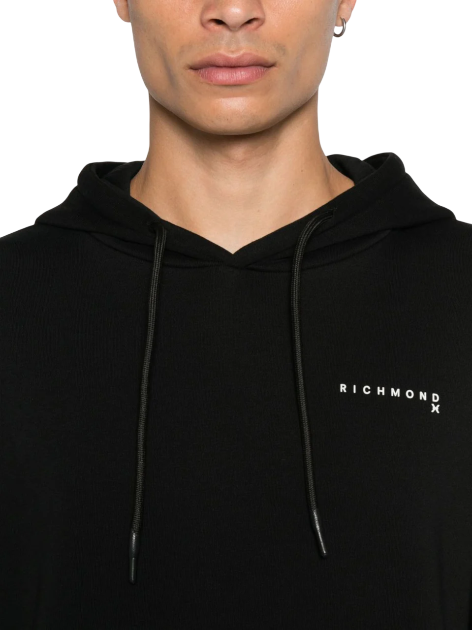 John Richmond felpa con cappuccio Tabas nero UWA25003FE BLACK John RICHMOND 
