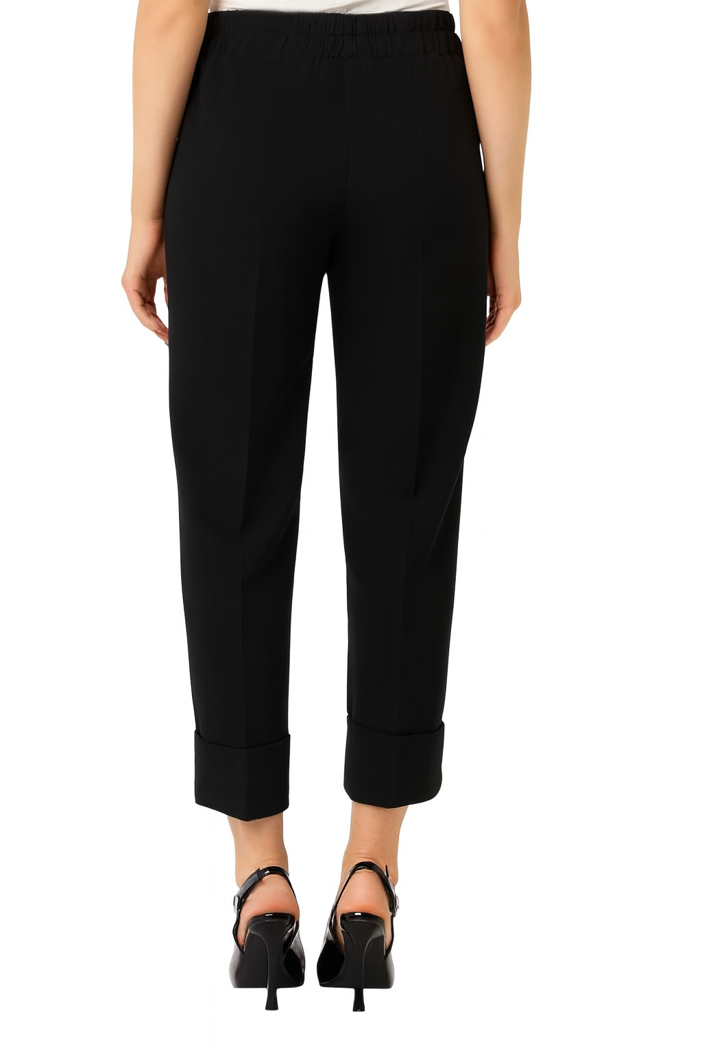 Sandro Ferrone pantaloni Furfantello con risvolto nero S39YBFFURFANTELLOTEC NERO Sandro FERRONE 