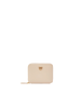 Pinko portafogli in pelle Taylor con zip beige oro