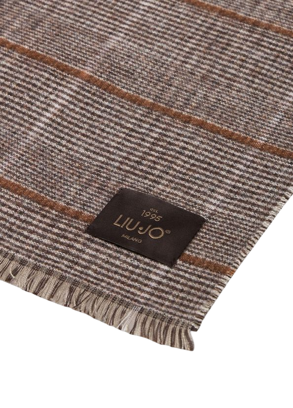 Liu Jo sciarpa uomo misto lana check marrone QF5251T172A 00005 LIU JO 