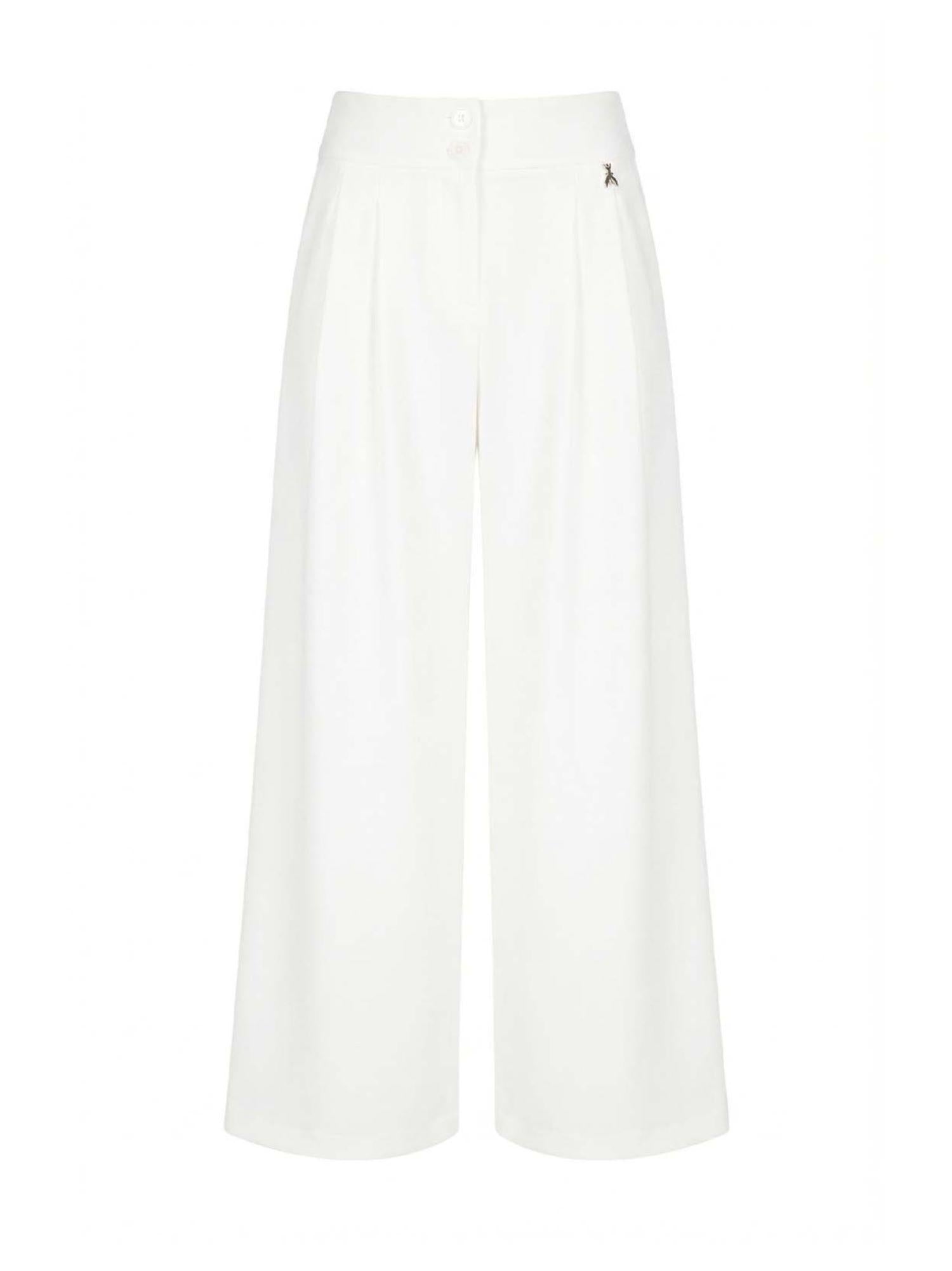 Patrizia Pepe pantaloni bambina gamba larga con pinces panna 7P0386-A555 W146 PATRIZIA PEPE 