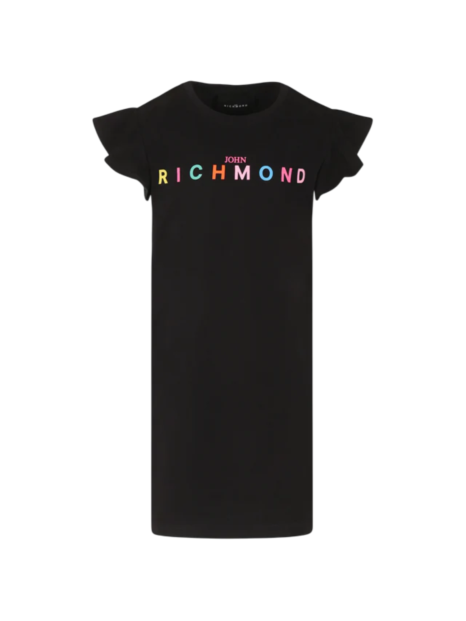 John Richmond abito Krapina maniche corte con logo multicolor nero RGP25159VE BLACK John RICHMOND 
