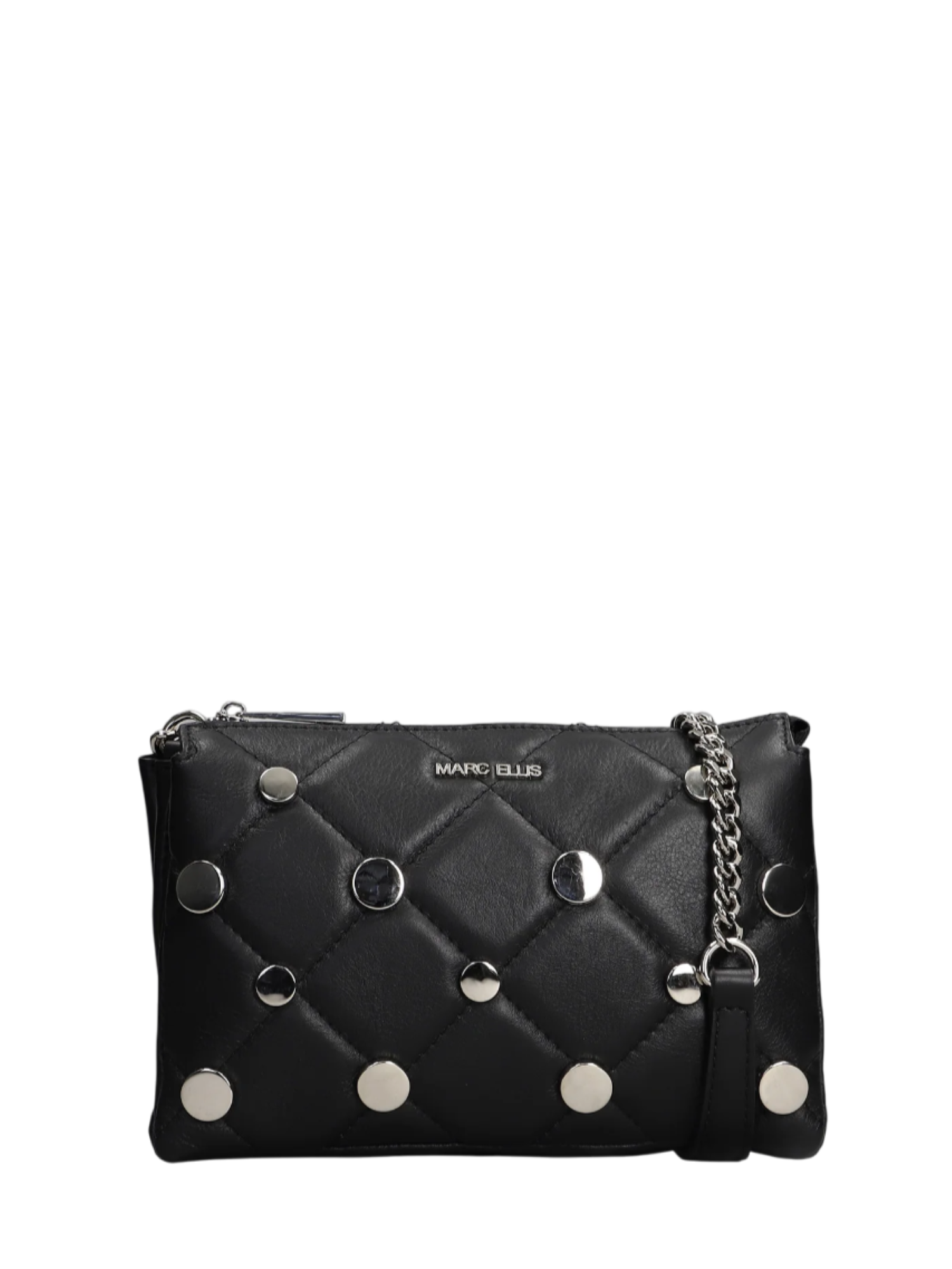 Marc Ellis borsa a tracolla in pelle Austin Pouch nero AUSTIN POUCH SA BLACK-SILVER MARC ELLIS 