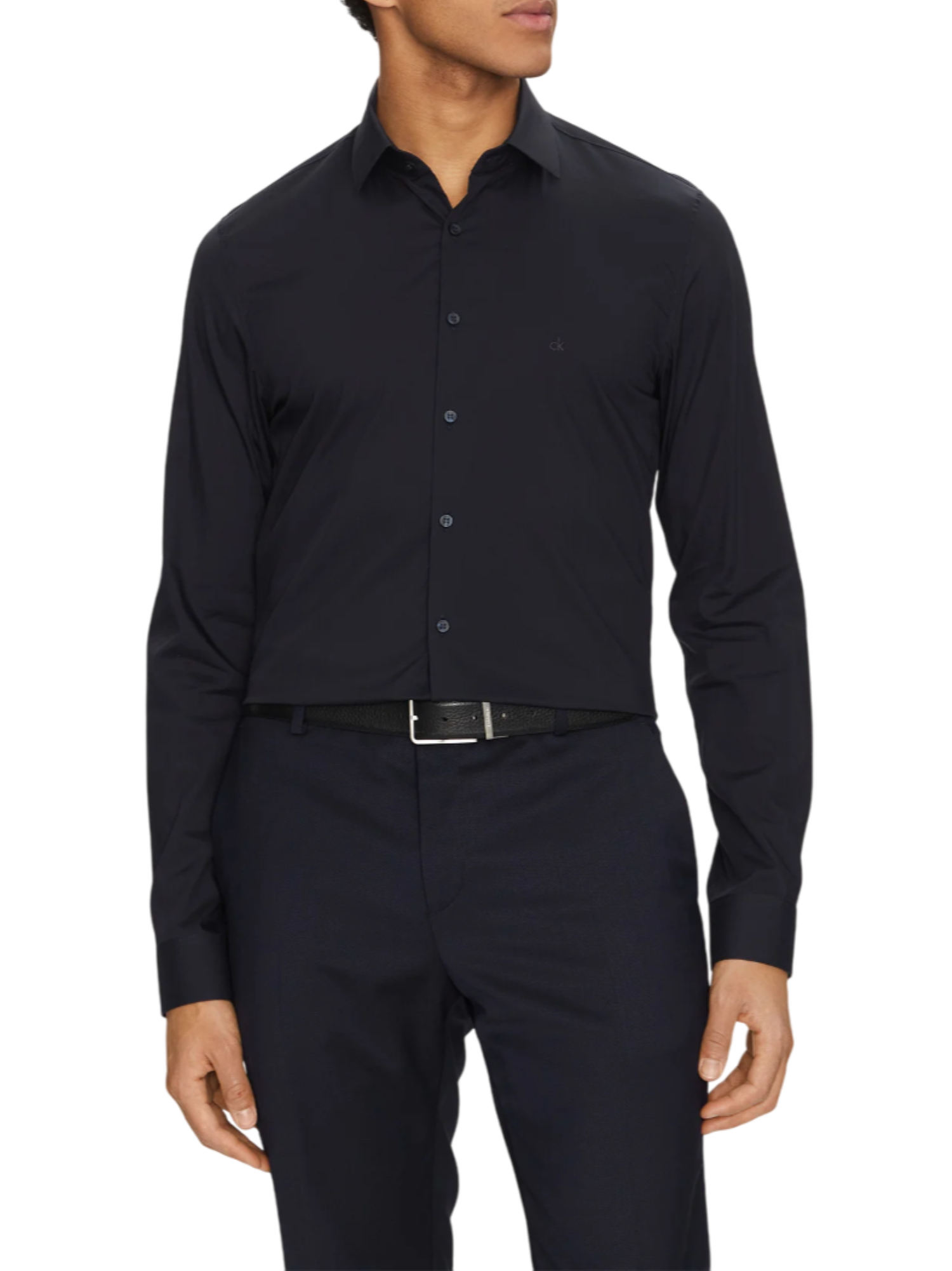 Calvin Klein camicia maniche lunghe slim fit blu scuro K10K114356 CHW Calvin Klein 