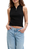 Jjxx top stile polo in maglia nero