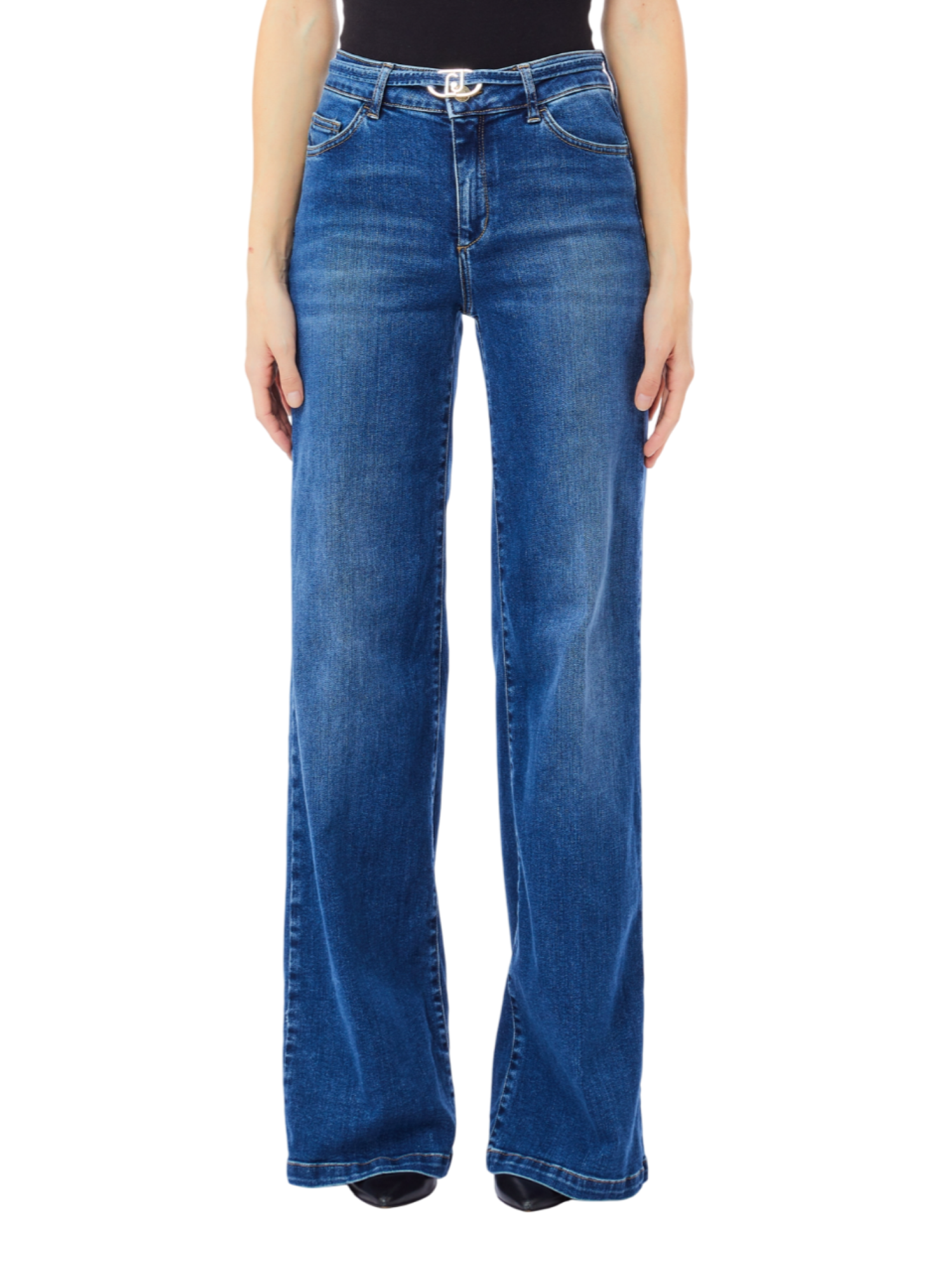 Liu Jo jeans a palazzo con cintina lavaggio blu UF5100D0264 7L899 LIU JO 
