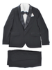 Brando completo elegante giacca camicia pantaloni nero