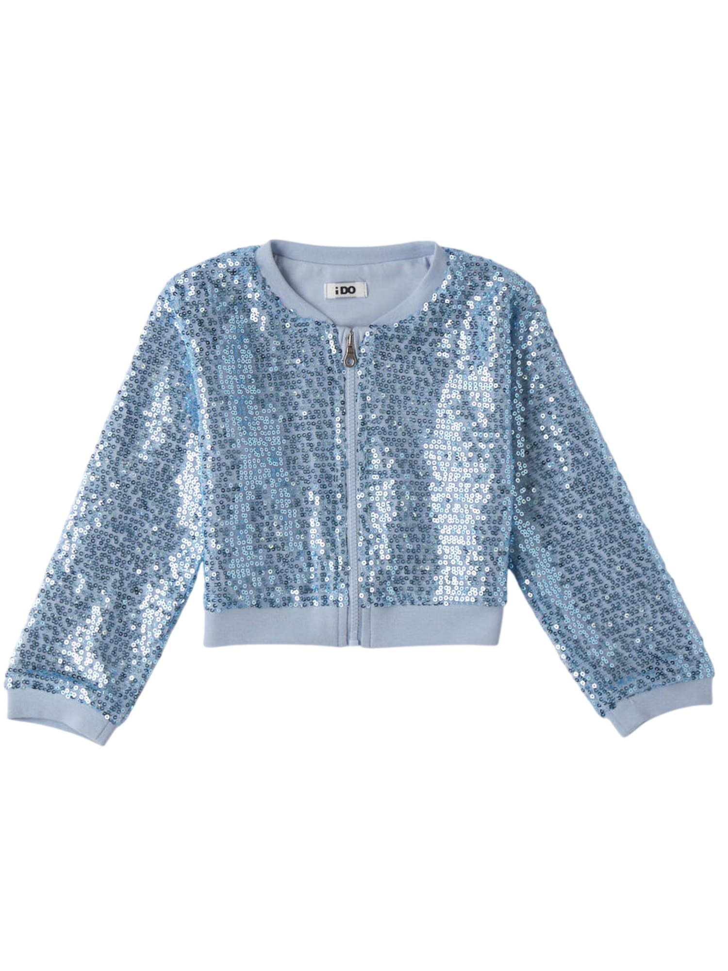 iDo giacca con paillettes all over celeste 4B395 3811 iDO 