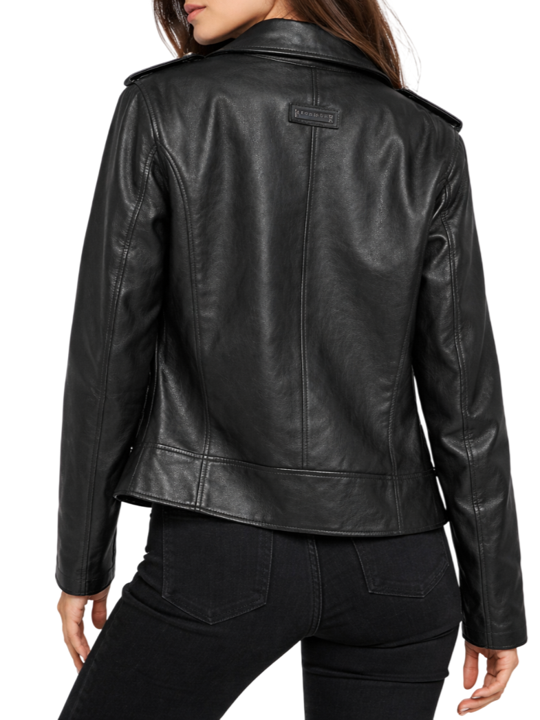 John Richmond giubbino chiodo in pelle Balad nero UWP26245GB BLACK John RICHMOND 