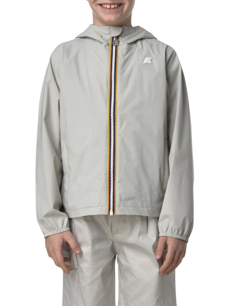 K-Way giubbino leggero antivento Jack con cappuccio ecrù K41335W 634 K-WAY 