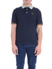 Blauer polo maniche corte Dabney in piquè blu