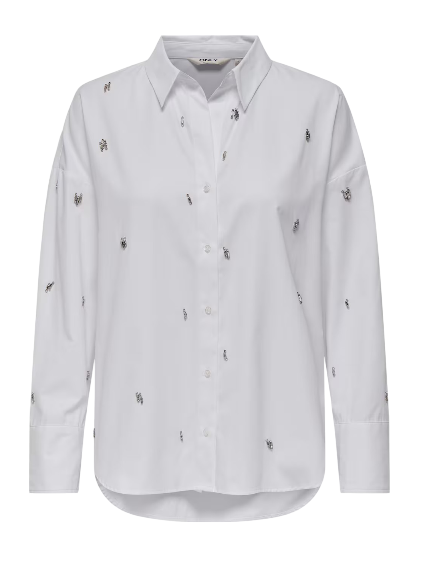Only camicia manica lunga Oregon con dettagli gioiello bianco 15342875 BRIGHT WHITE ONLY 