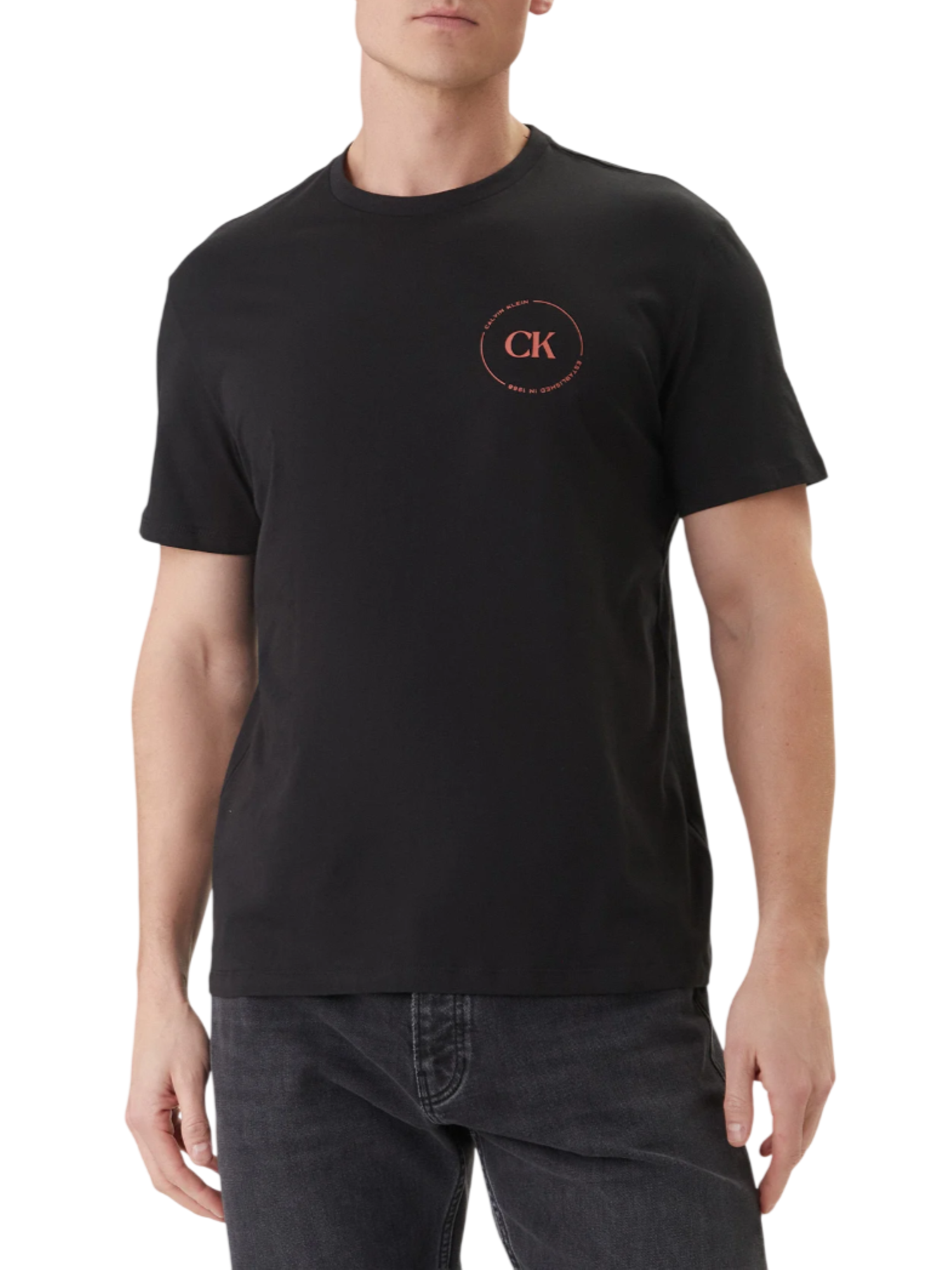 Calvin Klein Jeans T-shirt uomo manica corta con logo nero LV04RF801G UB1 Calvin Klein Jeans 