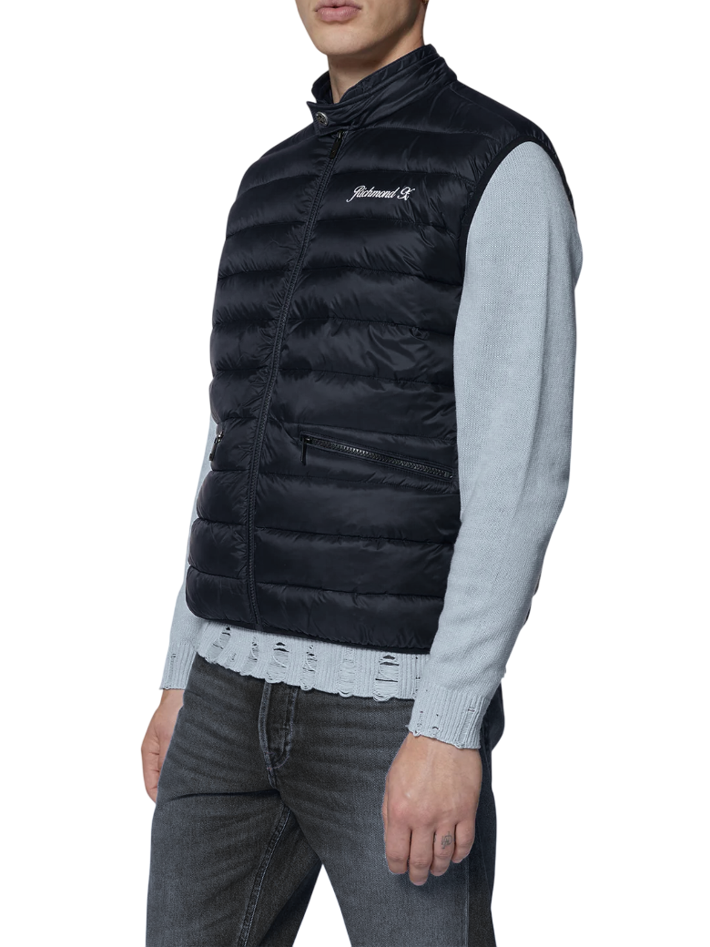 John Richmond gilet imbottito trapuntato Arabbe nero