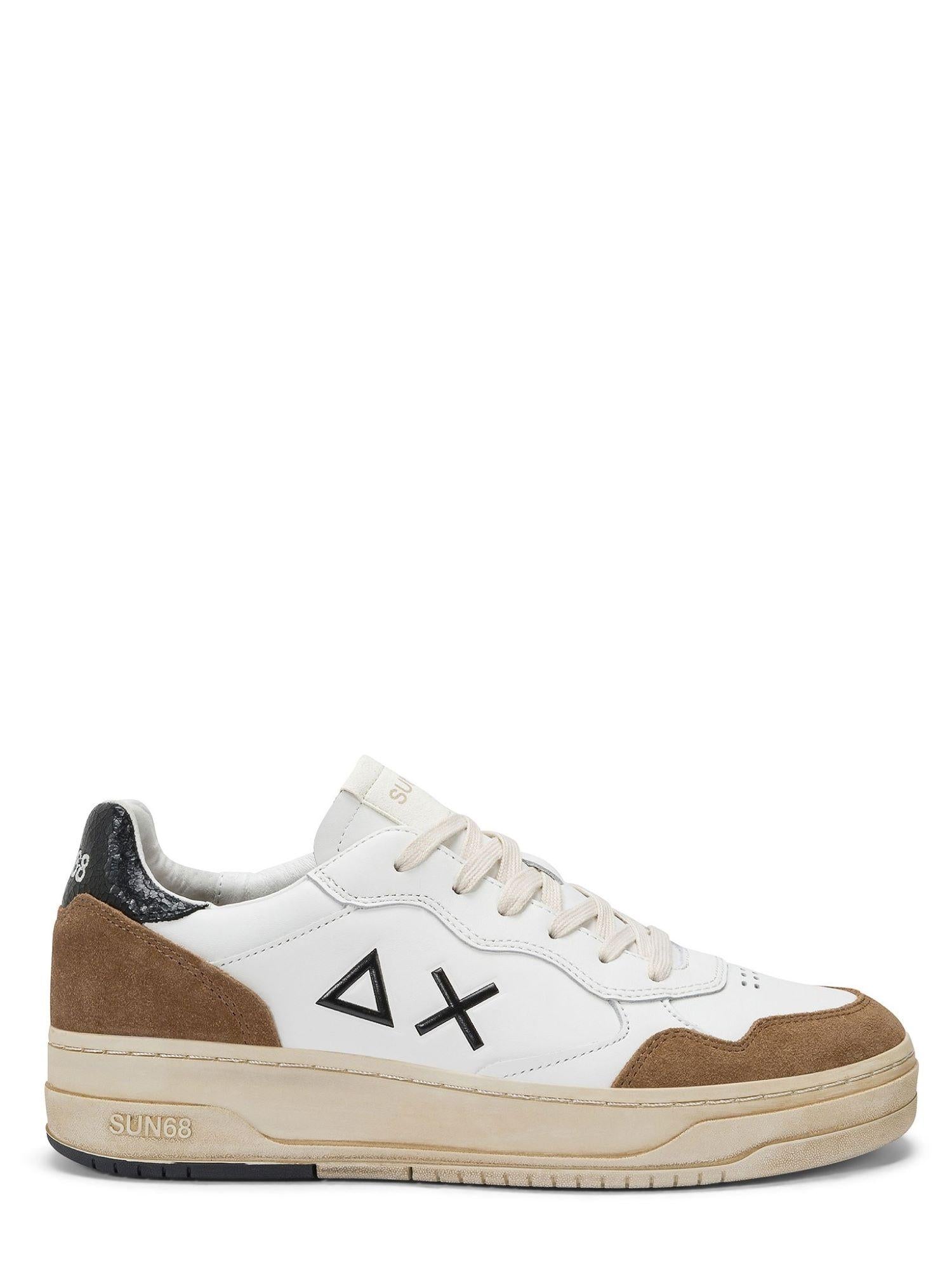 Sun68 sneakers uomo Big Basket bianco marrone Z45148 VOLPE SUN68 
