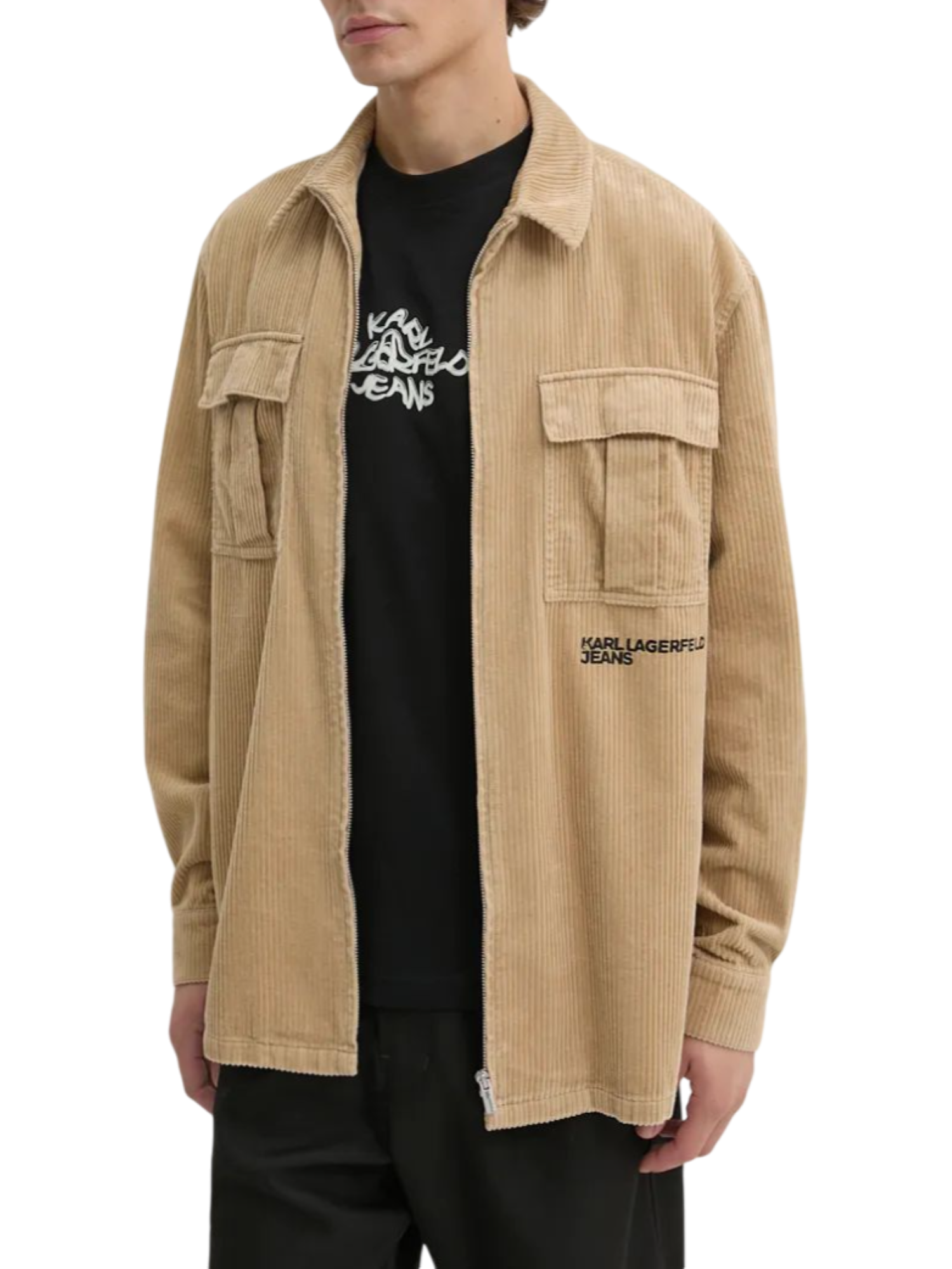 Karl Lagerfeld Jeans giacca in velluto a coste beige 246D1606 J422 KARL LAGERFELD 