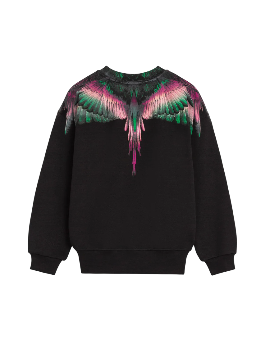 County of Milan felpa bambina con stampa iconica nero F5CMJGSW015 110 COUNTY OF MILAN KIDS 