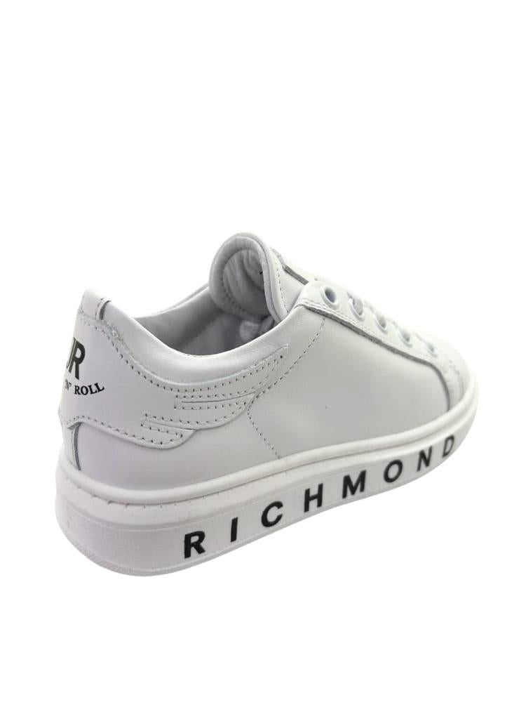 John Richmond sneakers in pelle con stampa logo bianco 22801 A John RICHMOND 