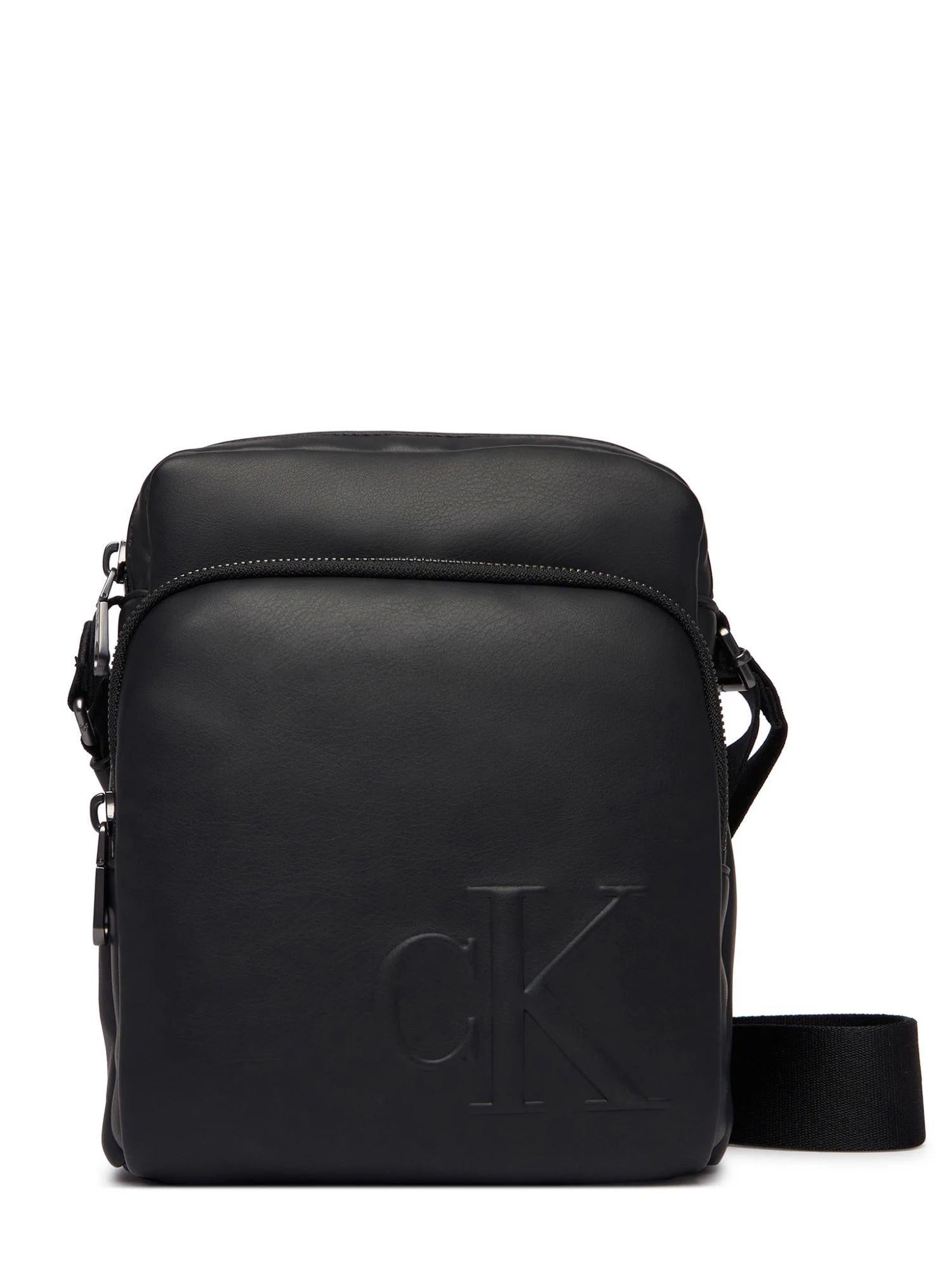 Calvin Klein borsa a tracolla uomo in ecopelle con logo nero LV04D3368G UB1 Calvin Klein Accessori 