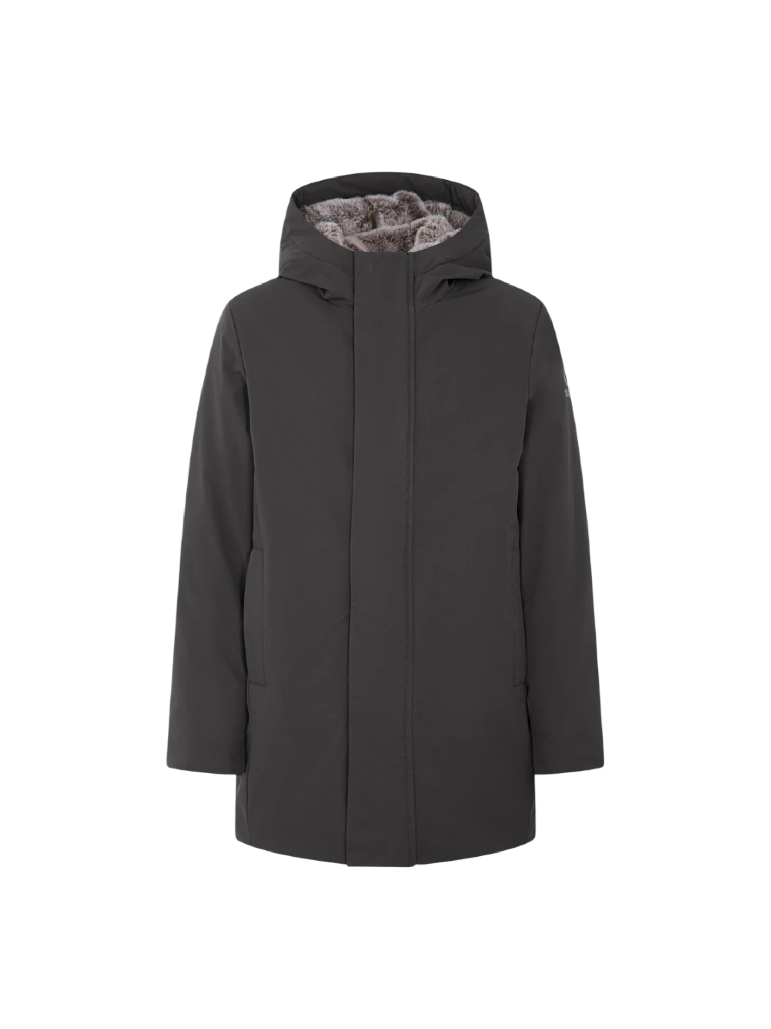 Suns giubbino imbottito uomo Gransasso Fur con cappuccio antracite GBS53045U SMOG SUNS 