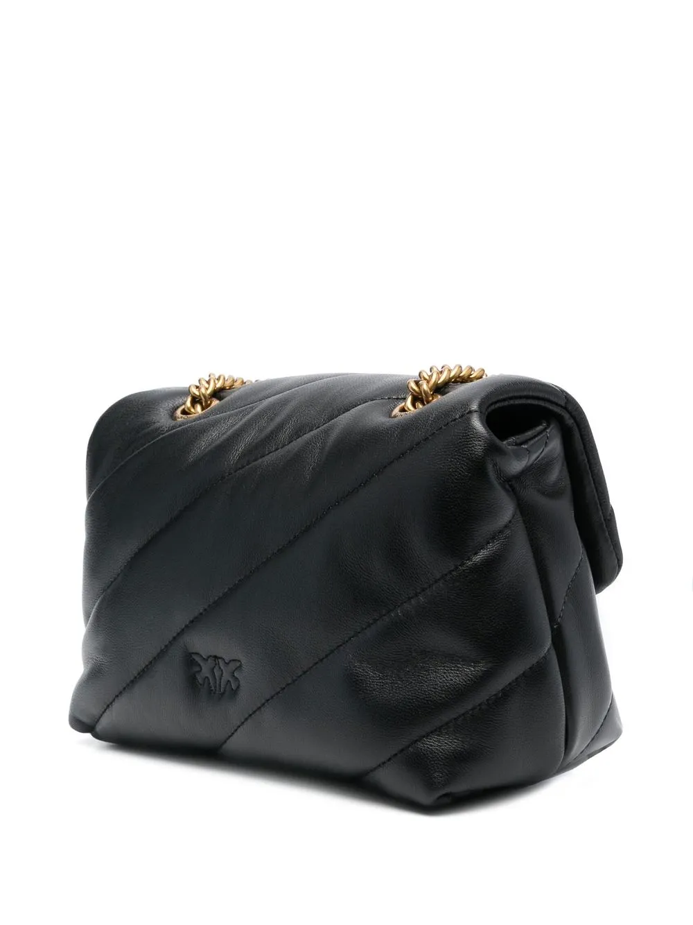Pinko borsa Love Bag Puff Classic in pelle trapuntata nero oro 100038-A0F2 Z99Q PINKO 