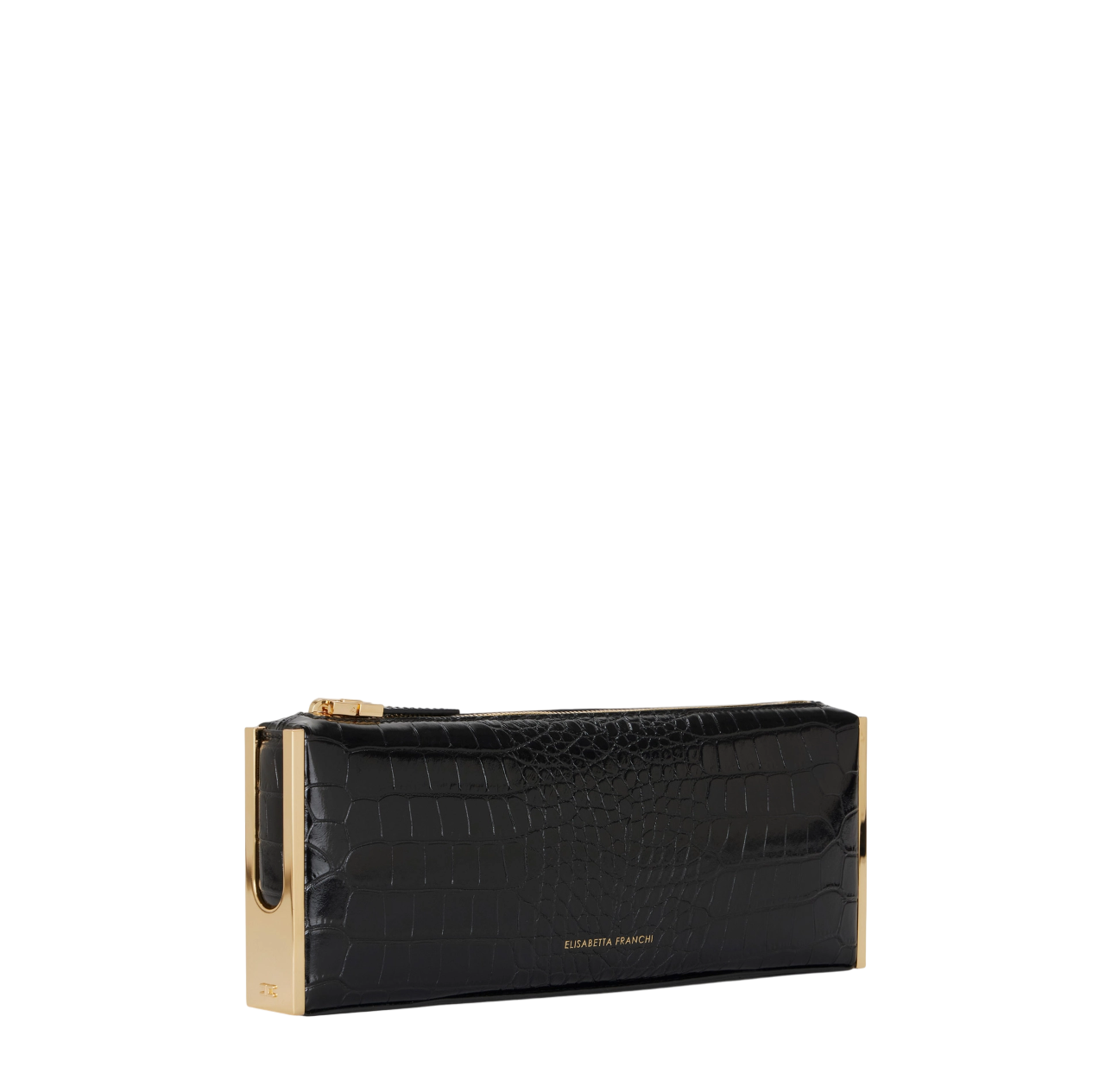 Elisabetta Franchi pochette baguette in ecopelle coccodrillo nero BS52A56E2 110 ELISABETTA FRANCHI 