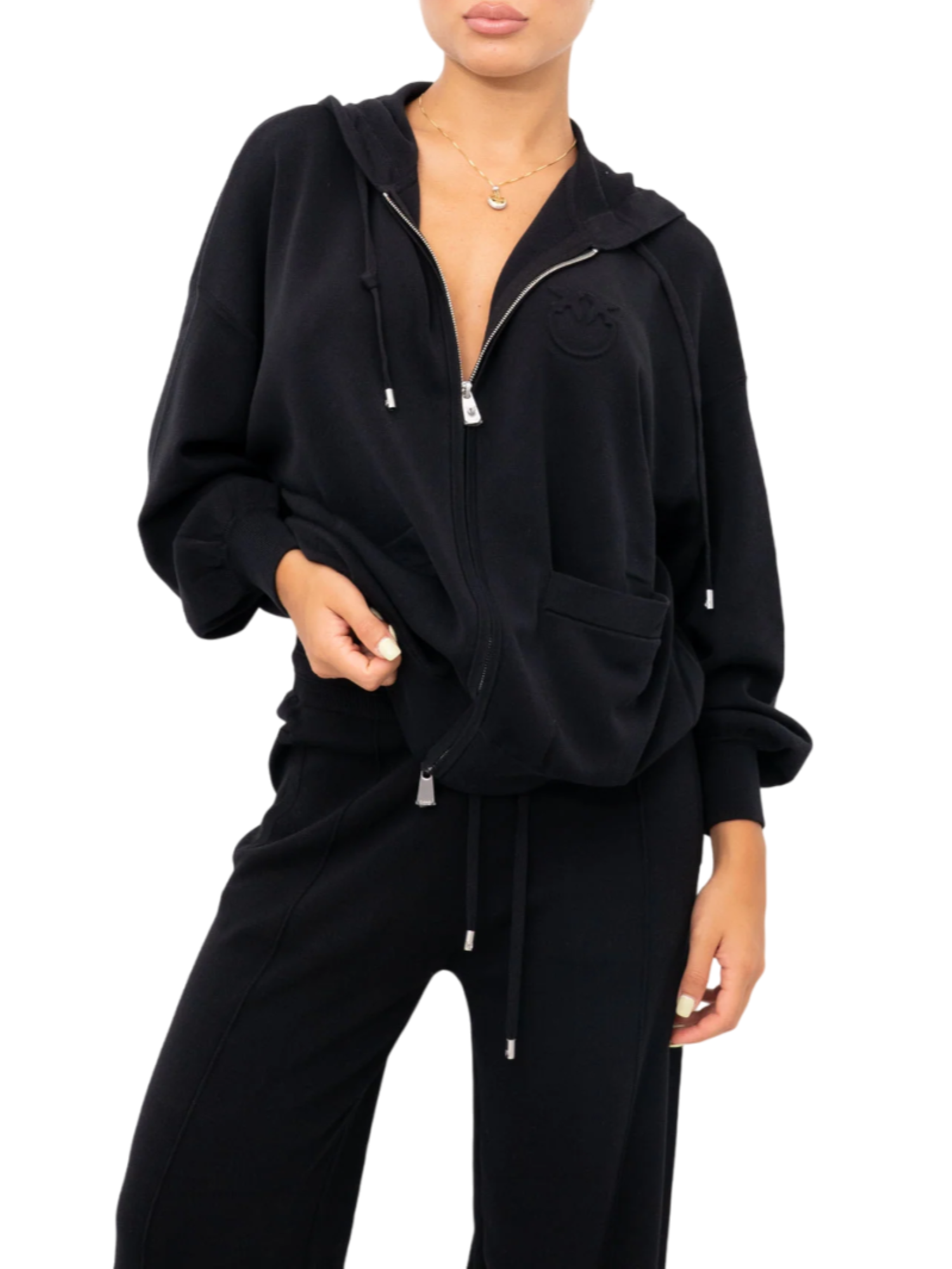 Pinko giacca Tirage con zip e cappuccio nero 104001-A115 Z99 PINKO 