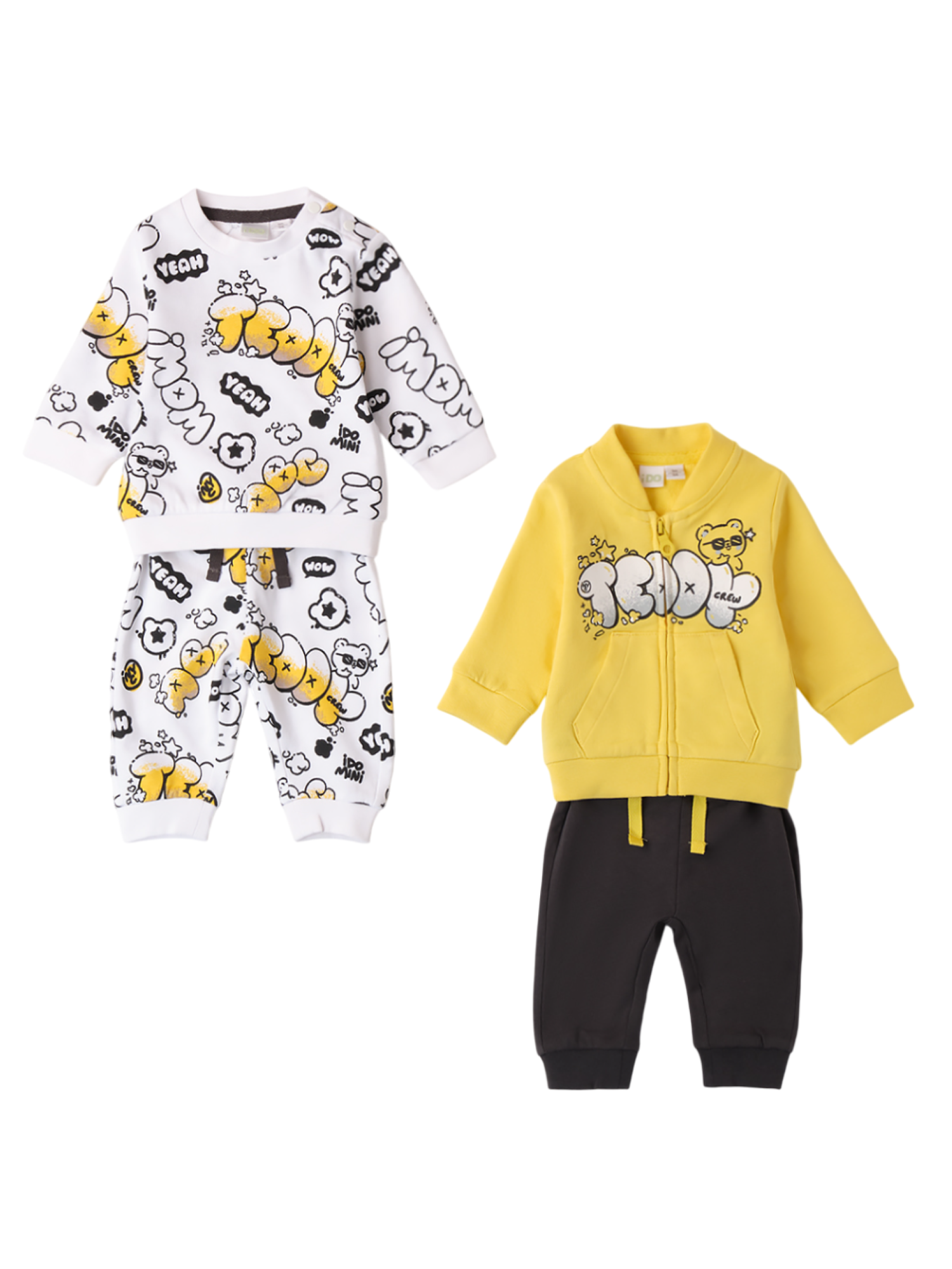 iDo completo neonato 4 pezzi bianco giallo grigio 4B010 6BDN iDO 
