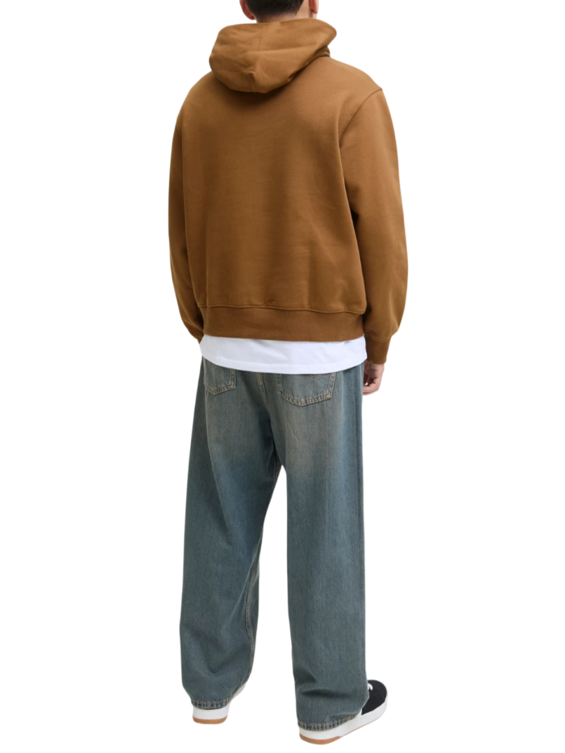 Jack&Jones felpa con cappuccio Jjeurban marrone caramello 12259944 MONKS ROBE JACK&JONES 