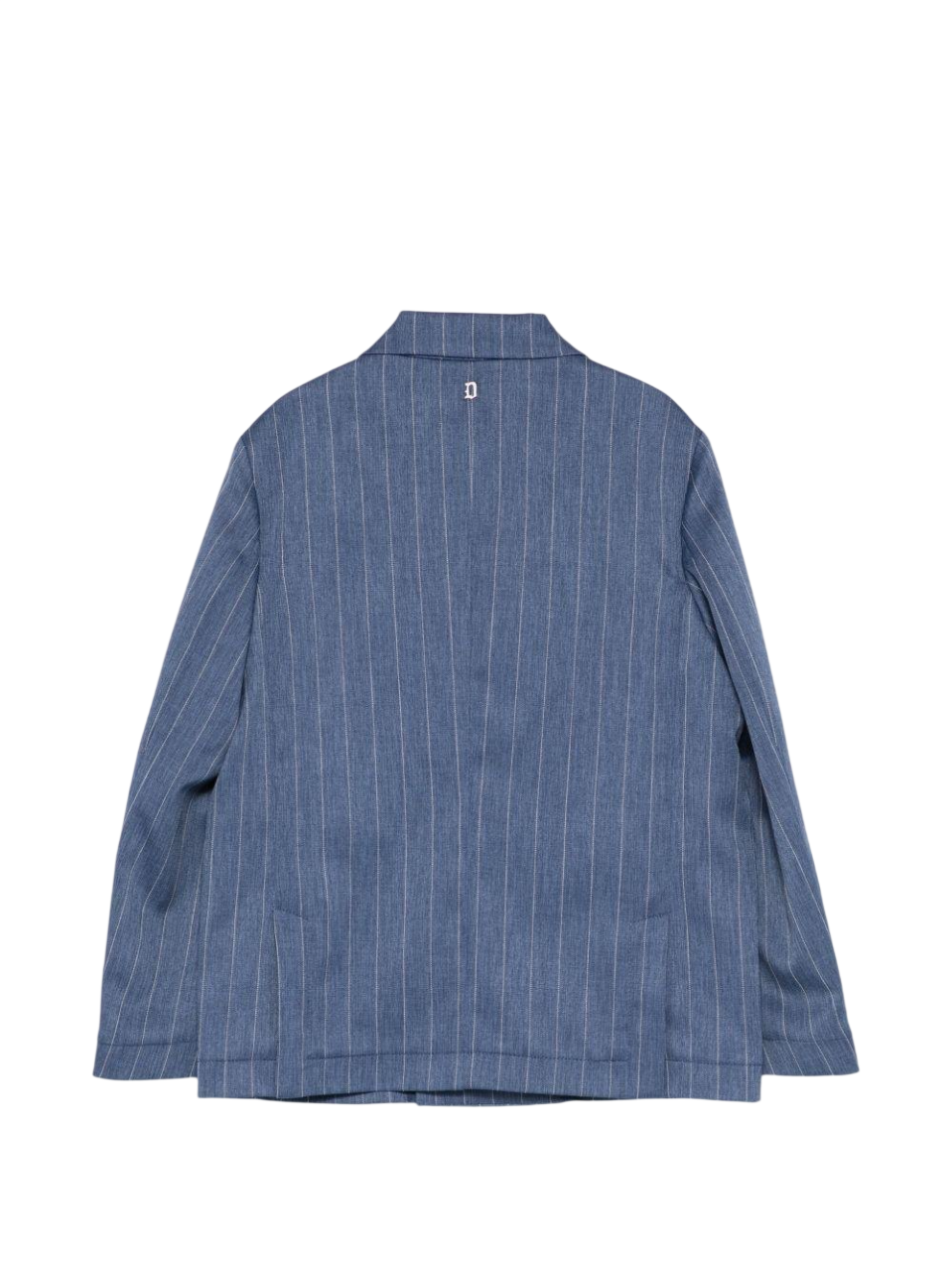 Dondup giacca doppiopetto bambino in fantasia gessata blu DMGC0280TV117 4019 DONDUP 