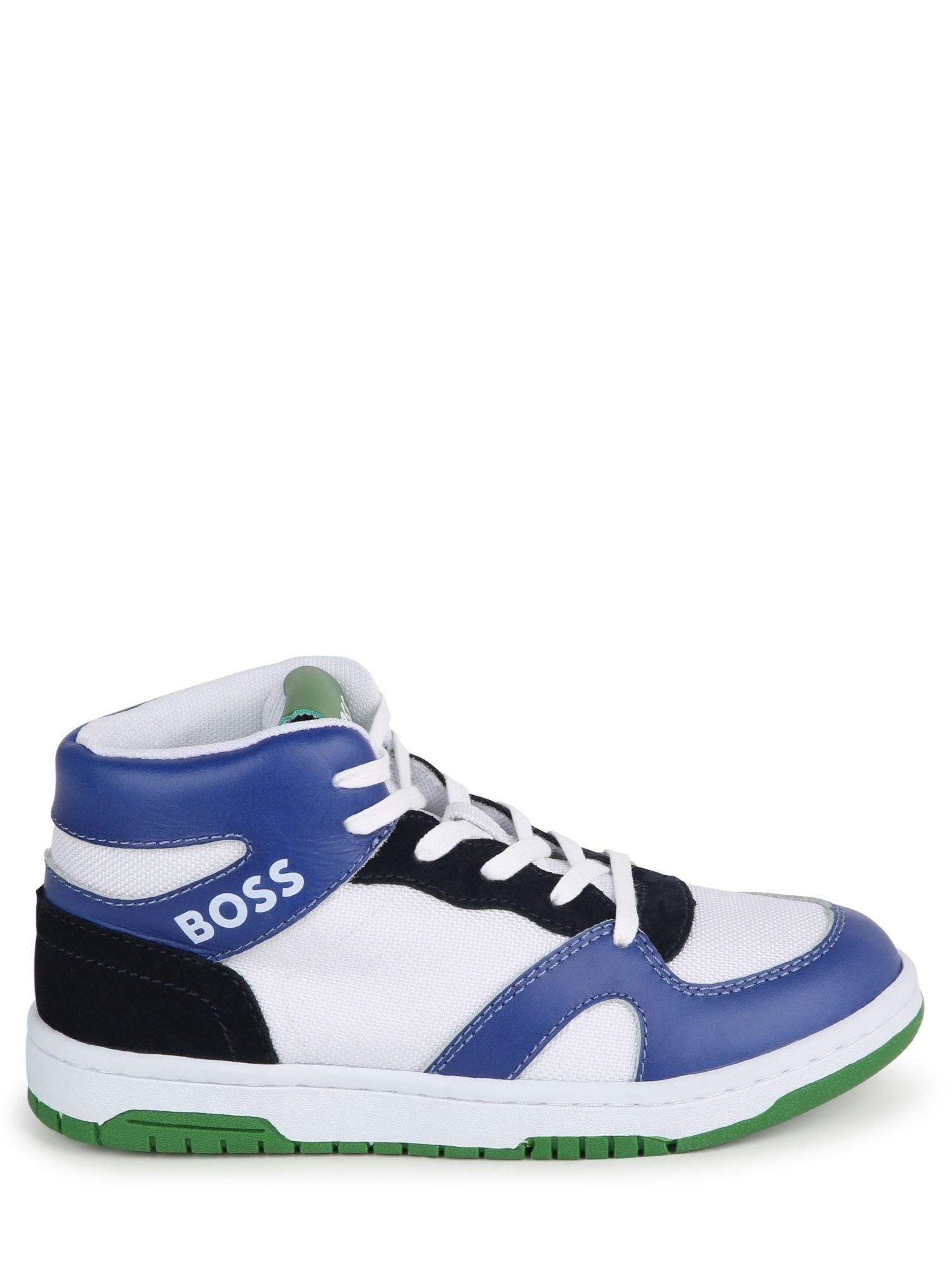 Boss sneakers alte colorblock bianco blu J50859 BIANCO BOSS 