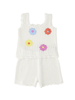 iDo completo bambina crochet con fiori bianco