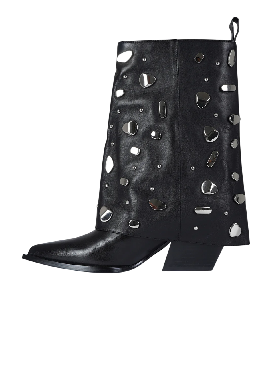 Marc Elllis stivali camperos in pelle con applicazioni metalliche nero GLC8555-8-5 BLACK MARC ELLIS 