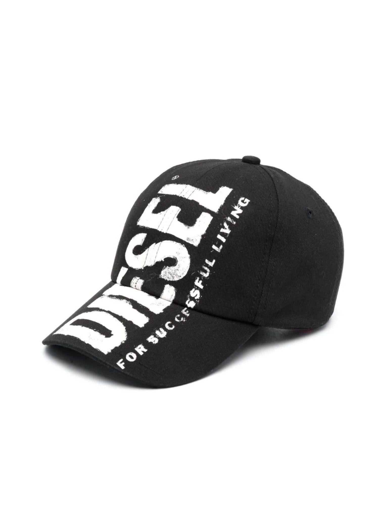 Diesel cappello con visiera e stampa logo nero J01607-KXA77 K900 DIESEL 