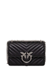 Pinko borsa Love Bag One Mini in pelle trapuntata nero argento