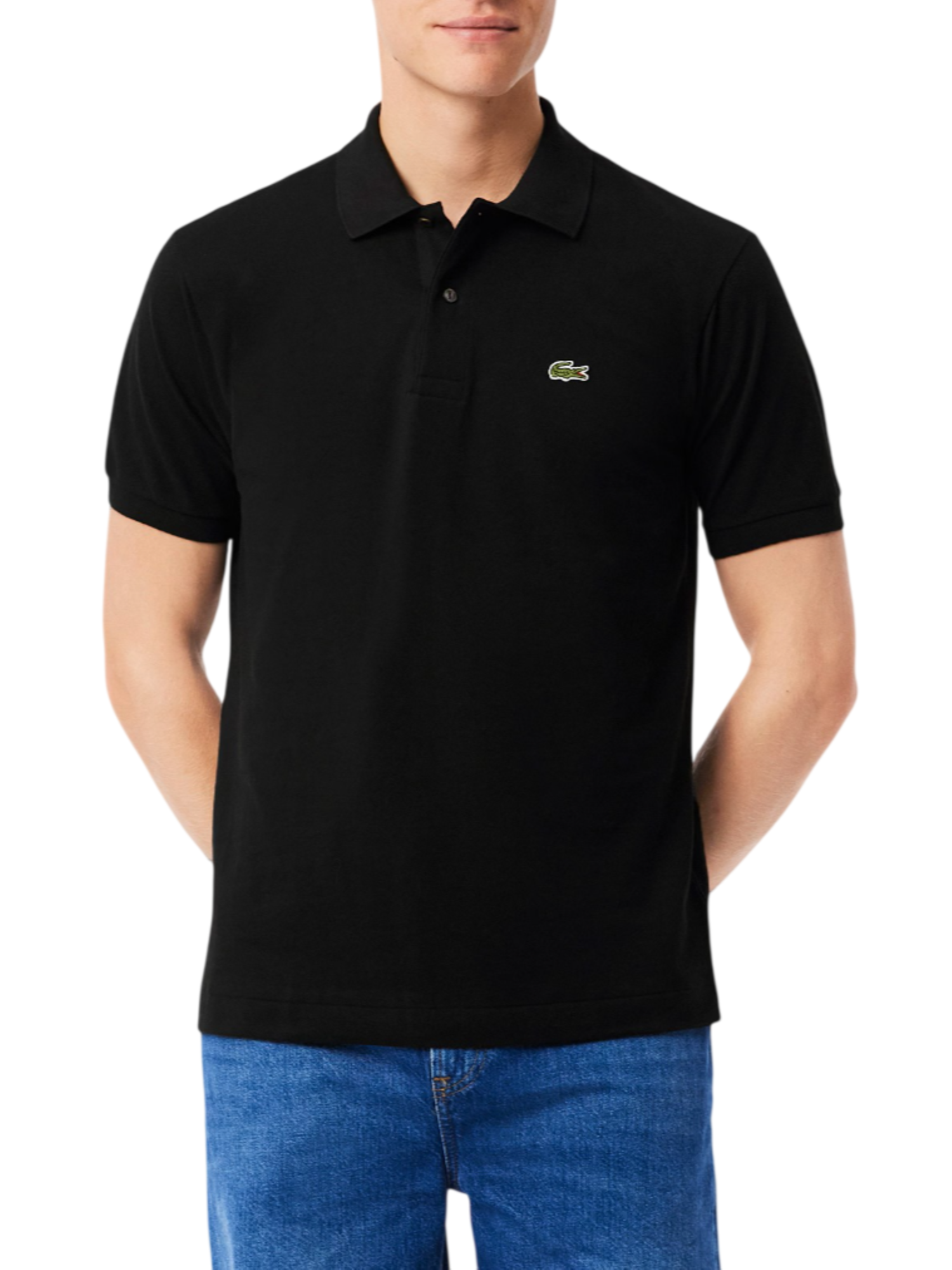 Lacoste polo manica corta 12.12 in piquè nero 1212 031 LACOSTE 