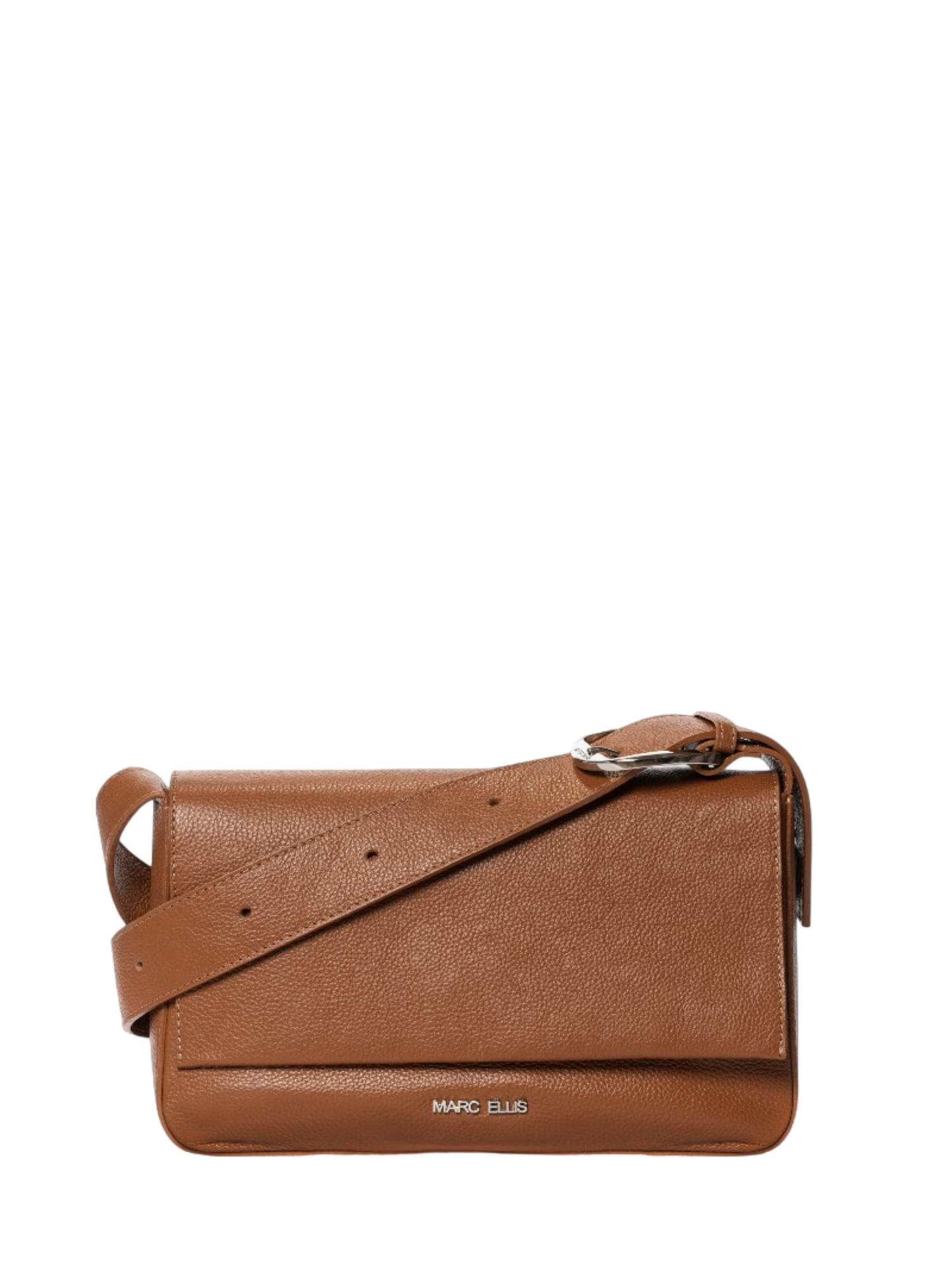 Marc Ellis borsa a tracolla Boston Do in pelle cuoio argento BOSTON DO CUOIO-SILVER MARC ELLIS 