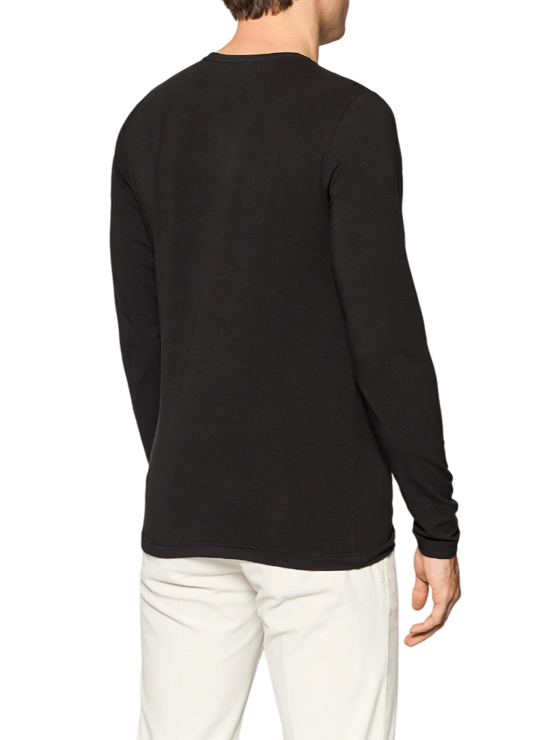Tommy Hilfiger T-shirt manica lunga slim fit nero MW0MW10804 BDS Tommy Hilfiger 