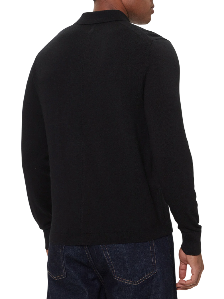 Calvin Klein polo in maglia di lana nero LV04LD319G UB1 Calvin Klein 