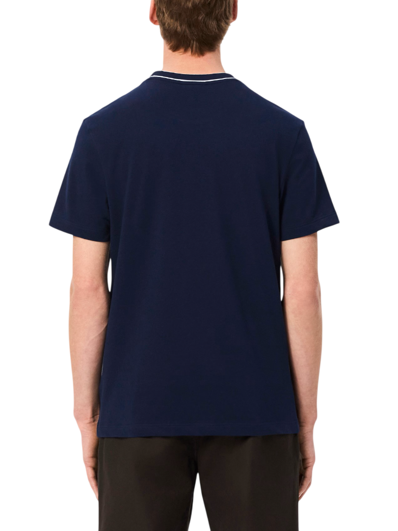 Lacoste T-shirt in piquè con colletto a righe blu TH8174 166 LACOSTE 
