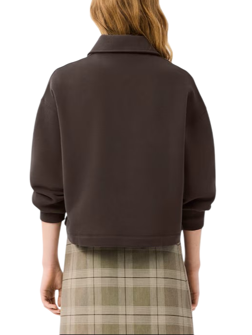 Lacoste polo donna in felpa oversize marrone SF5275 SKB LACOSTE 