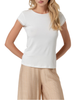 Surkana T-shirt manica corta in viscosa bianco