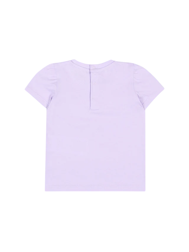 Moschino T-shirt neonata manica corta con orsetto lilla MDM03N-LAA02 51683 MOSCHINO 