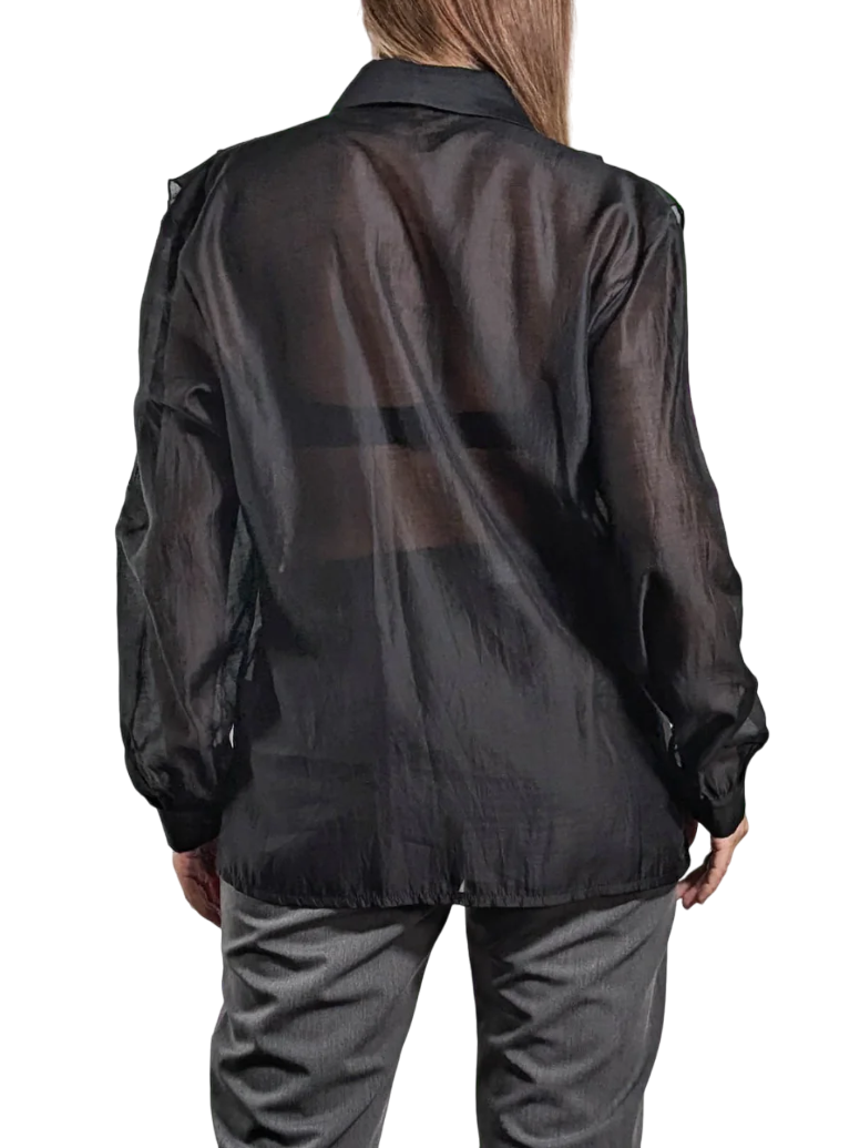 Tensione In camicia con rouches nero TEC10007AT NERO TENSIONE IN 