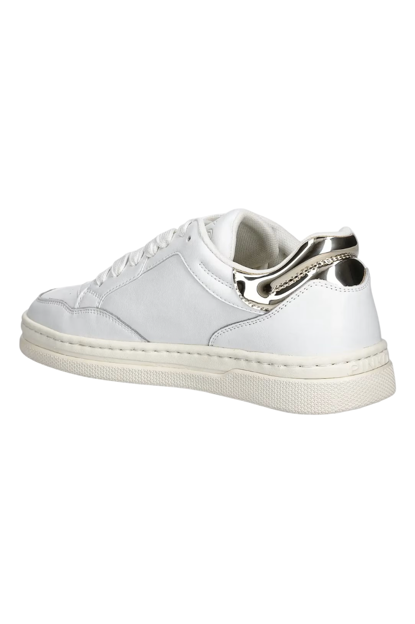 Pinko sneakers Mandy in pelle bianco oro SS0077P108 ZHC PINKO 