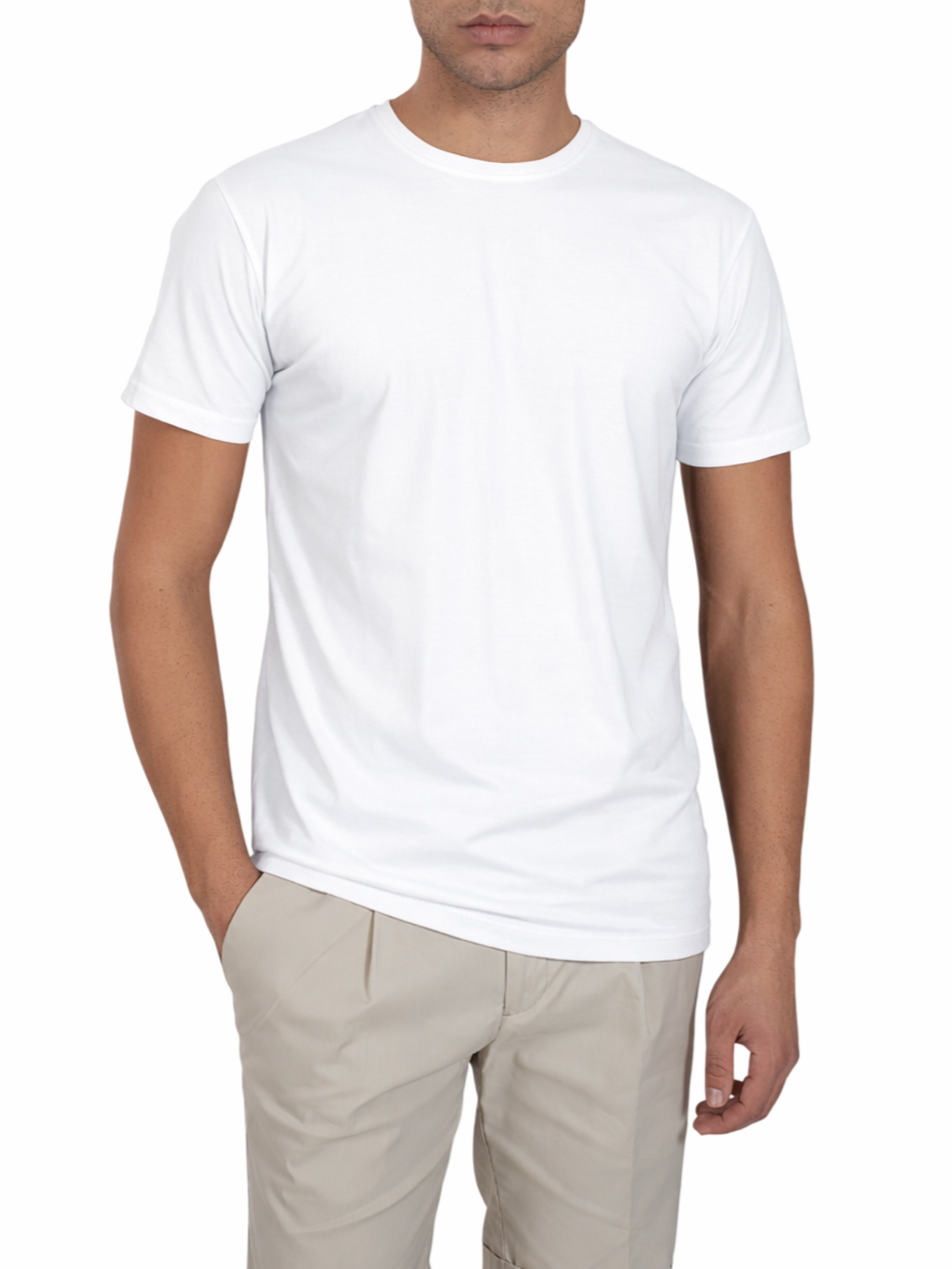 Yes Zee T-shirt manica corta in nylon stretch bianco T778-OQ00 0101 YES-ZEE 