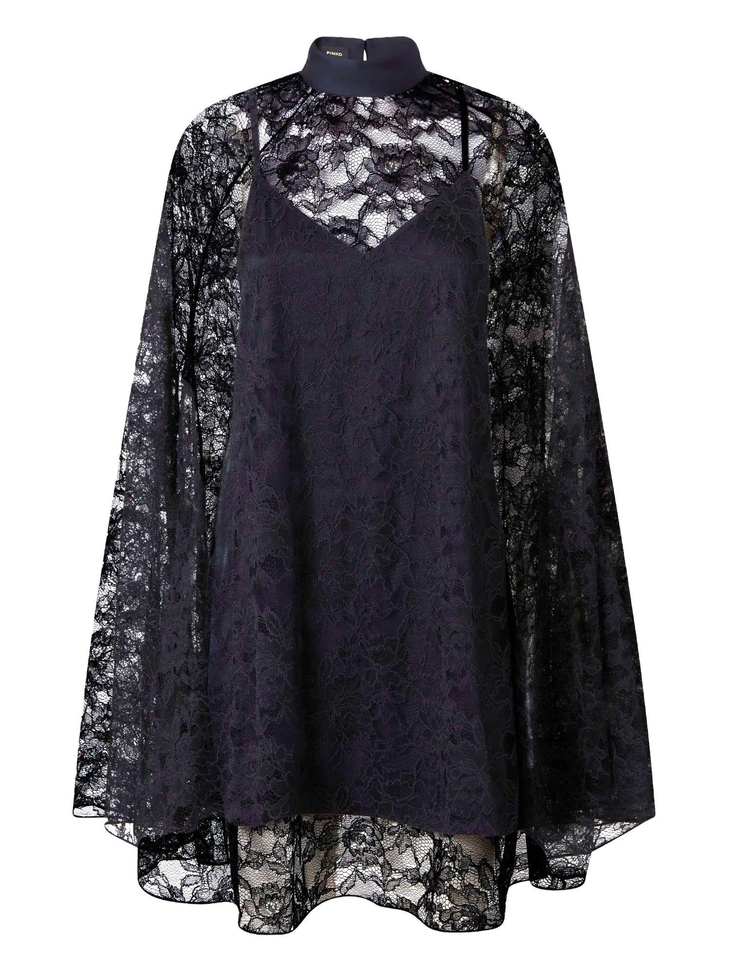Pinko abito corto Scarabeo in pizzo blu 105503-A2R7 G41 PINKO 
